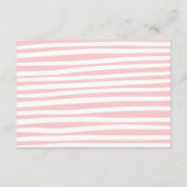 Girly baby shower roze blauw modern luier loterij informatiekaartje (Achterkant)