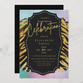  Girly Bachelorette Glam Animal Prints Kaart (Voorkant / Achterkant)