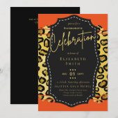  Girly Bachelorette Glam Animal Prints Kaart (Voorkant / Achterkant)