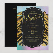  Girly Bachelorette Glam Animal Prints Kaart (Voorkant / Achterkant)