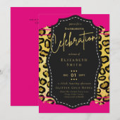 Girly Bachelorette Glam Animal Prints Kaart (Voorkant / Achterkant)