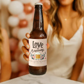 Girly bachelorette liefde is brouwen bier etiket