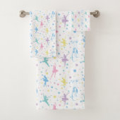 Girly Ballerina Dancer - Ballet Pattern Bad Handdoek (Insitu)