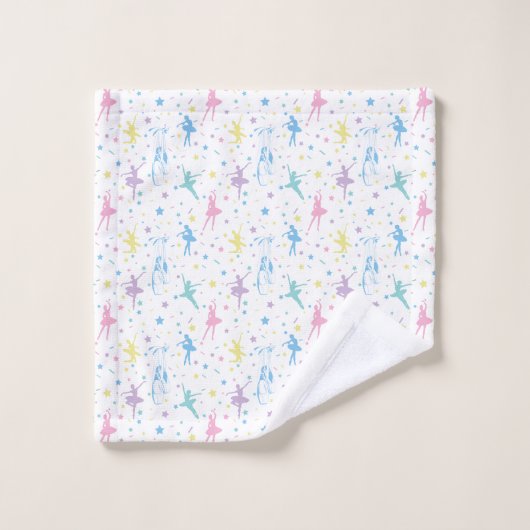 Girly Ballerina Dancer - Ballet Pattern Bad Handdoek (Wasdoekje)