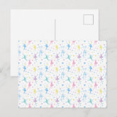 Girly Ballerina Dancer - Ballet Pattern Briefkaart (Voorkant / Achterkant)