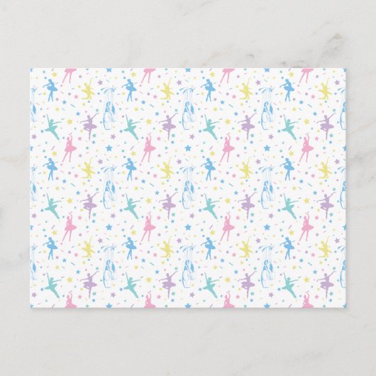 Girly Ballerina Dancer - Ballet Pattern Briefkaart (Voorkant)