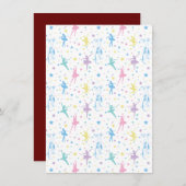 Girly Ballerina Dancer - Ballet Pattern Feestdagenkaart (Voorkant / Achterkant)