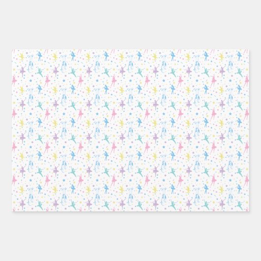 Girly Ballerina Dancer - Ballet Pattern Inpakpapier Vel (Voorkant 2)