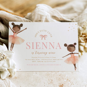 Girly Ballerina Verjaardag Uitnodiging