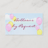Girly Balloon Visitekaartje (Achterkant)