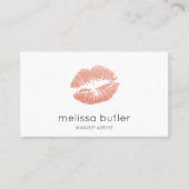 Girly Beauty Lips Modern Wit Visitekaartje (Voorkant)