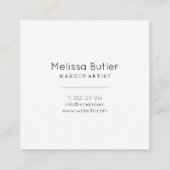 Girly Beauty Lips Wit Vierkante Visitekaartje (Achterkant)