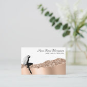 *~* Girly Beauty Roos Gold Hair Goddess Visitekaartje (Staand voorkant)