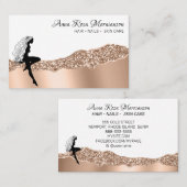 *~* Girly Beauty Roos Gold Hair Goddess Visitekaartje (Voorkant / Achterkant)