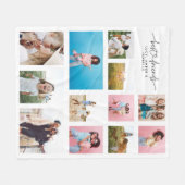 Girly besties mult foto beste vriend modern eenvou fleece deken (Voorkant (Horizontaal))