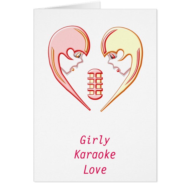 Girly BFF Karaoke Love Heart (Voorkant)
