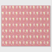Girly BFF Karaoke Love Heart Cadeaupapier (Vlak)