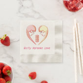 Girly BFF Karaoke Love Heart Servetten (Insitu)
