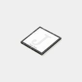 Girly Black Diamond Glitter Small Monogram Naam Post-it® Notes (Schuin)