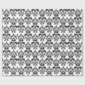 Girly Black en White  Damask Pattern 2 Cadeaupapier (Vlak)