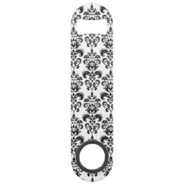 Girly Black en White  Damask Pattern 2 Speed Flessenopener