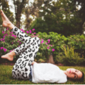 Girly Black en White Leopard Spot Leggings