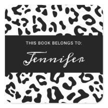 Girly Black en White Leopard Spot