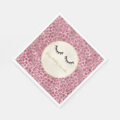 Girly Black Eyelashes Gold Pink Leopard Print Servet (Hoek)