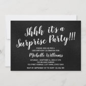 Girly Black | glinsteren | Verrassingsfeest Verjaa Kaart (Voorkant)