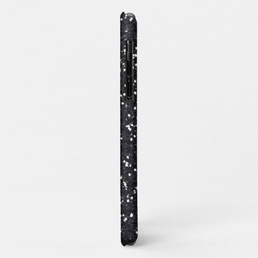 Girly Black Glitter Name Persoonlijk Case-Mate iPhone Case (Achterkant/links)