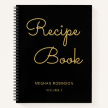 Girly Black Gold Kookboek Gepersonaliseerd Recept