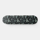 Girly Black & White Butterfly Patroon Skateboard (Horizontaal)