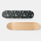 Girly Black & White Butterfly Patroon Skateboard (Horizontaal)