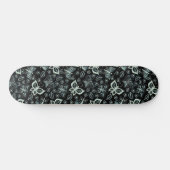 Girly Black & White Butterfly Patroon Skateboard (Horizontaal)