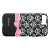 Girly Black & White Damask iPhone 7 Plus hoesje (Achterkant (Horizontaal))