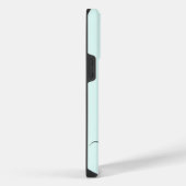 Girly Blauw Monogram Modern Script Gepersonaliseer iPhone Hoesje (Rechterkant)