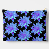  girly blauw paarse bloem etui (Achterkant)
