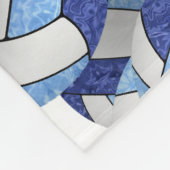 Girly blauw wit volleybal sportteam kleuren fleece deken (Hoek)