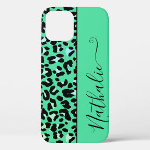 Girly Blauwgroen Dierenprint Patroon Aangepaste Na Case-Mate iPhone Case