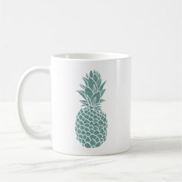 Girly Blauwgroen Glitter Ananas Sparkle Koffiemok