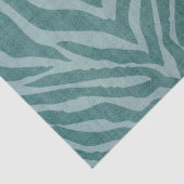 Girly Blauwgroen Groene Zebra Print Tissuepapier (Detail)