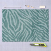 Girly Blauwgroen Groene Zebra Print Tissuepapier (Craft)