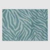 Girly Blauwgroen Groene Zebra Print Tissuepapier (Voorkant)