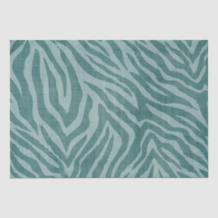 Girly Blauwgroen Groene Zebra Print Tissuepapier