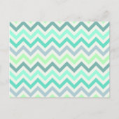 Girly Blauwgroen Mint Green Chevron Aztec Pastel C Briefkaart (Voorkant)