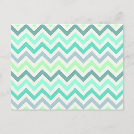 Girly Blauwgroen Mint Green Chevron Aztec Pastel C Briefkaart (Voorkant)
