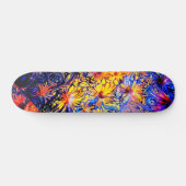 Girly Bloemen Blauwe Godin Kunst Skateboard Deck (Horizontaal)
