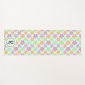 Girly Bloemen Met Retro Daisy Bloemen Groene Gym Yogamat (Voorkant (horizontaal))