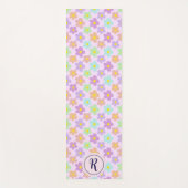 Girly Bloemen met Retro Daisy Flowers Gym Yogamat (Voorkant)