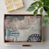 Girly Bloemenkrant Ephemera Collage Tissuepapier (Geschenk)